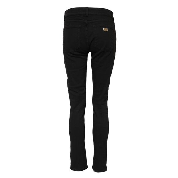 Dolce & Gabbana Black Cotton Skinny Mid Waist Denim Women's Jeans
